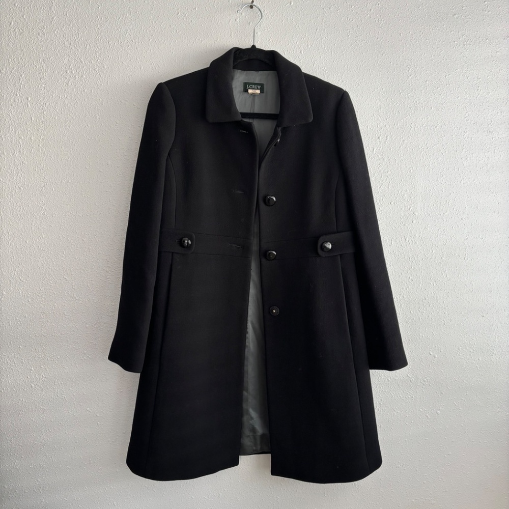J. Crew Women's Black Wool Long Coat